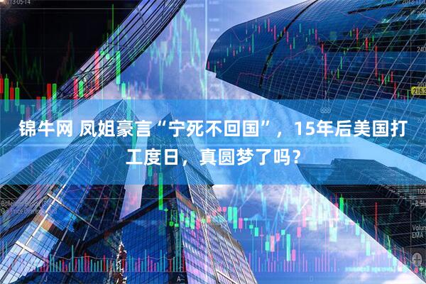 锦牛网 凤姐豪言“宁死不回国”，15年后美国打工度日，真圆梦了吗？