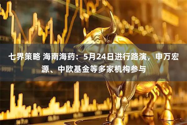 七界策略 海南海药：5月24日进行路演，申万宏源、中欧基金等多家机构参与
